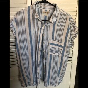 Linen type button down